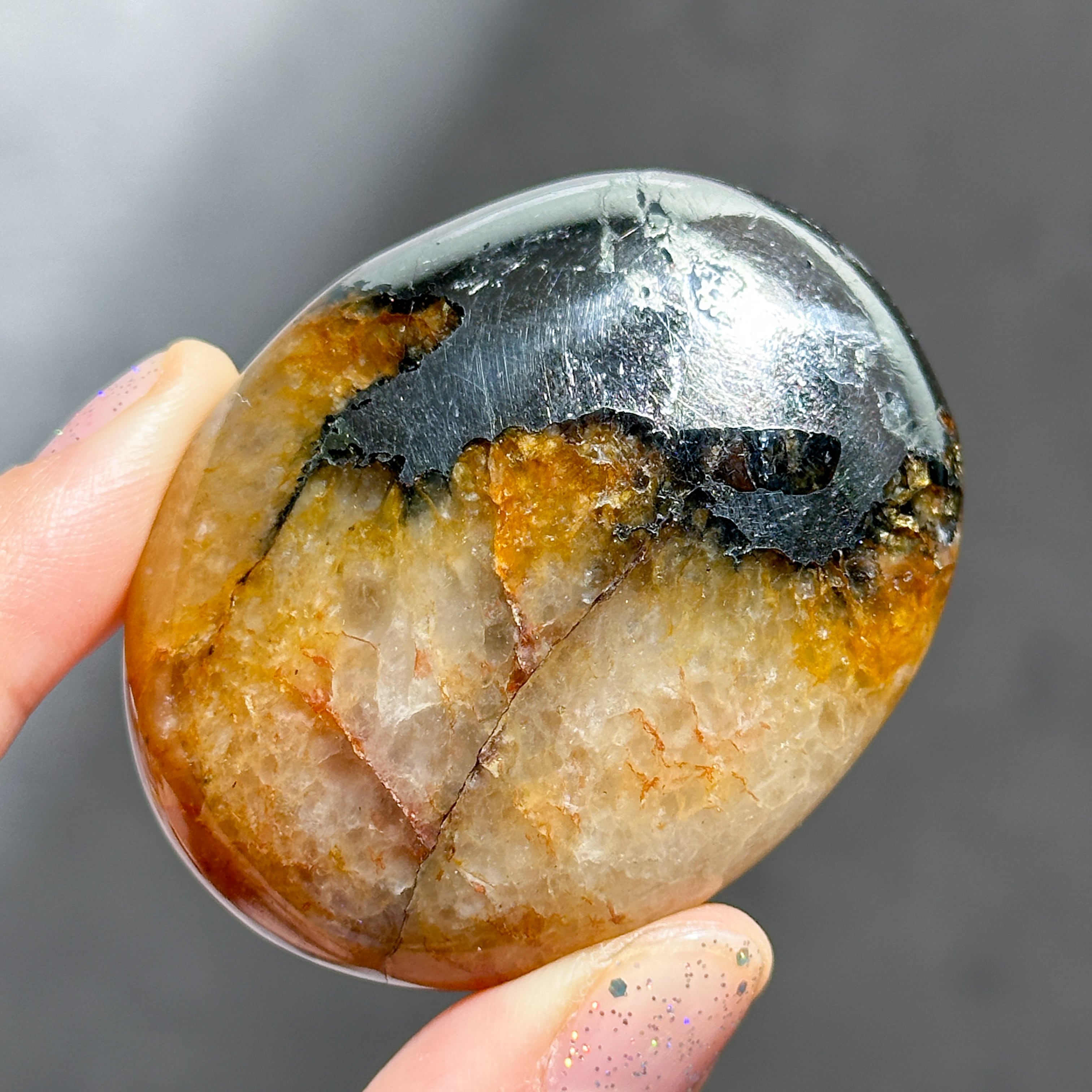 パイライト with クォーツ パーム21 ◇Pyrite with Quartz◇天然石