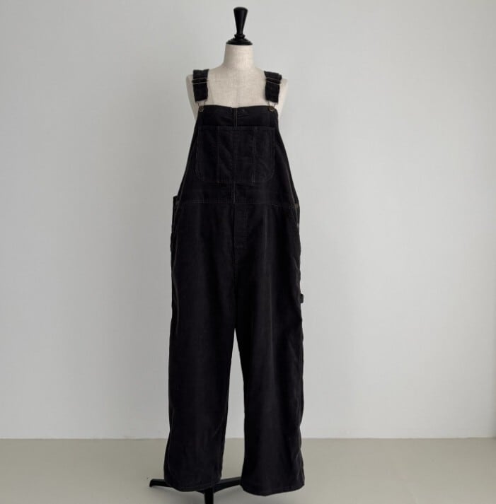 美品】今期 完売 ARGUE アギュー CORDUROY OVERALL/CHACOAL NAVY