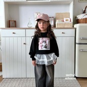 韓国子供服 / 26Autumn / 〖取寄〗second moment / キャットスウェットシャツ / キッズ服 / 女子服 *XS~JL*