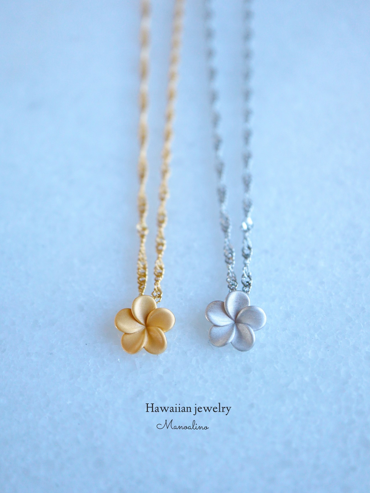 "2way"Plumeria simple necklace Hawaiianjewelry ("2way"ハワイアンジュエリーシンプルプルメリアネックレス)