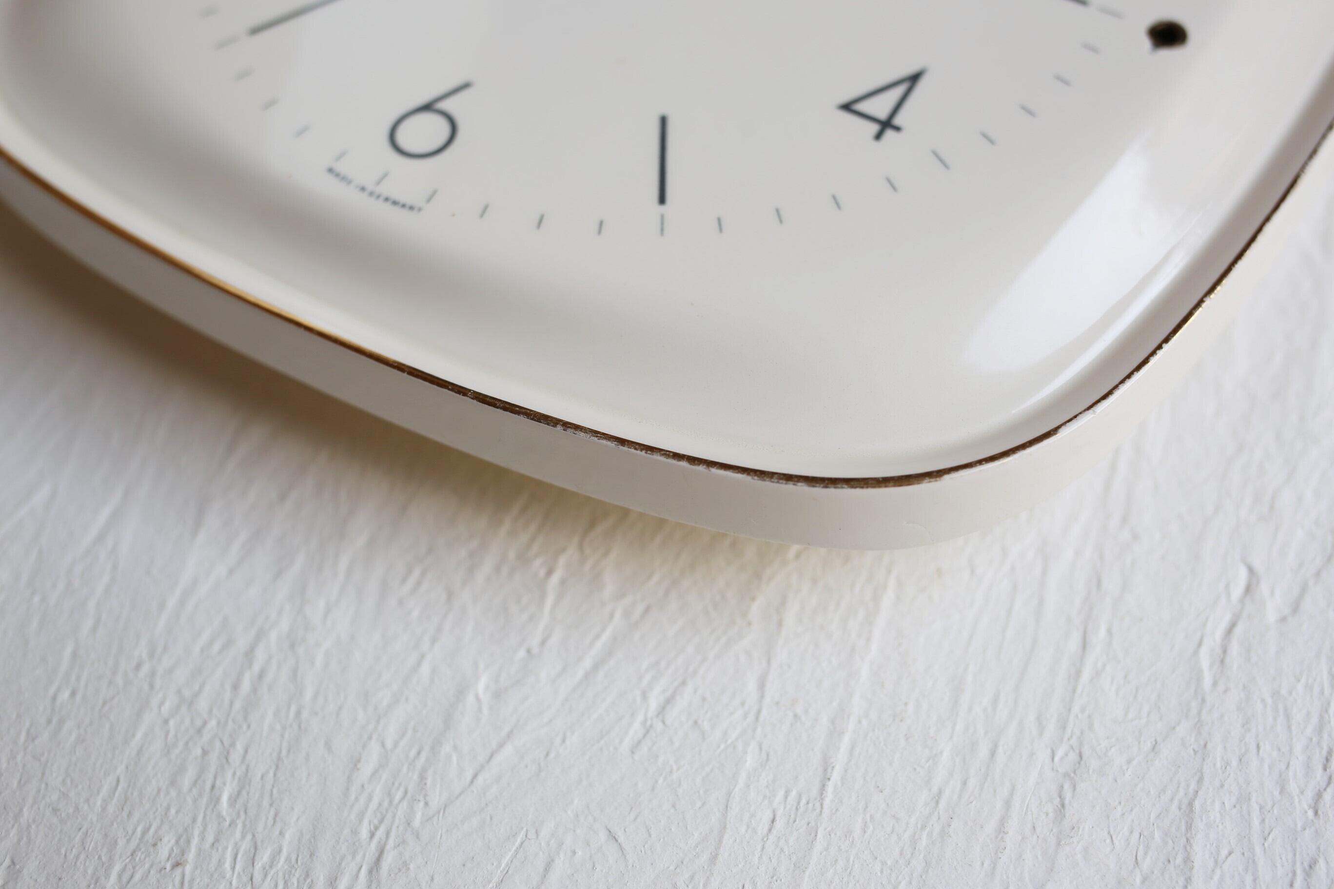 ドイツ アンティーク ヴィンテージ Kienzle 陶器製 壁掛け時計 グレー