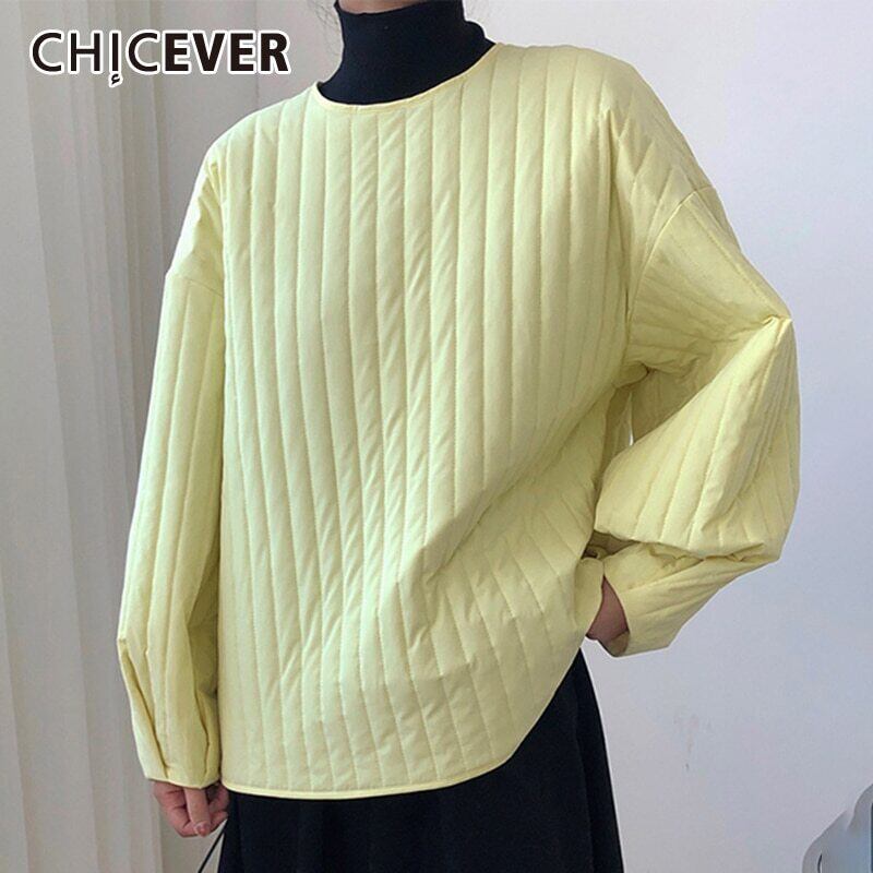 CHICEVER韓国パーカー女性oネック長袖ルーズコットンストリートシックプルオーバー女性2020秋の服 ロング オータム 秋物 6base566166938681