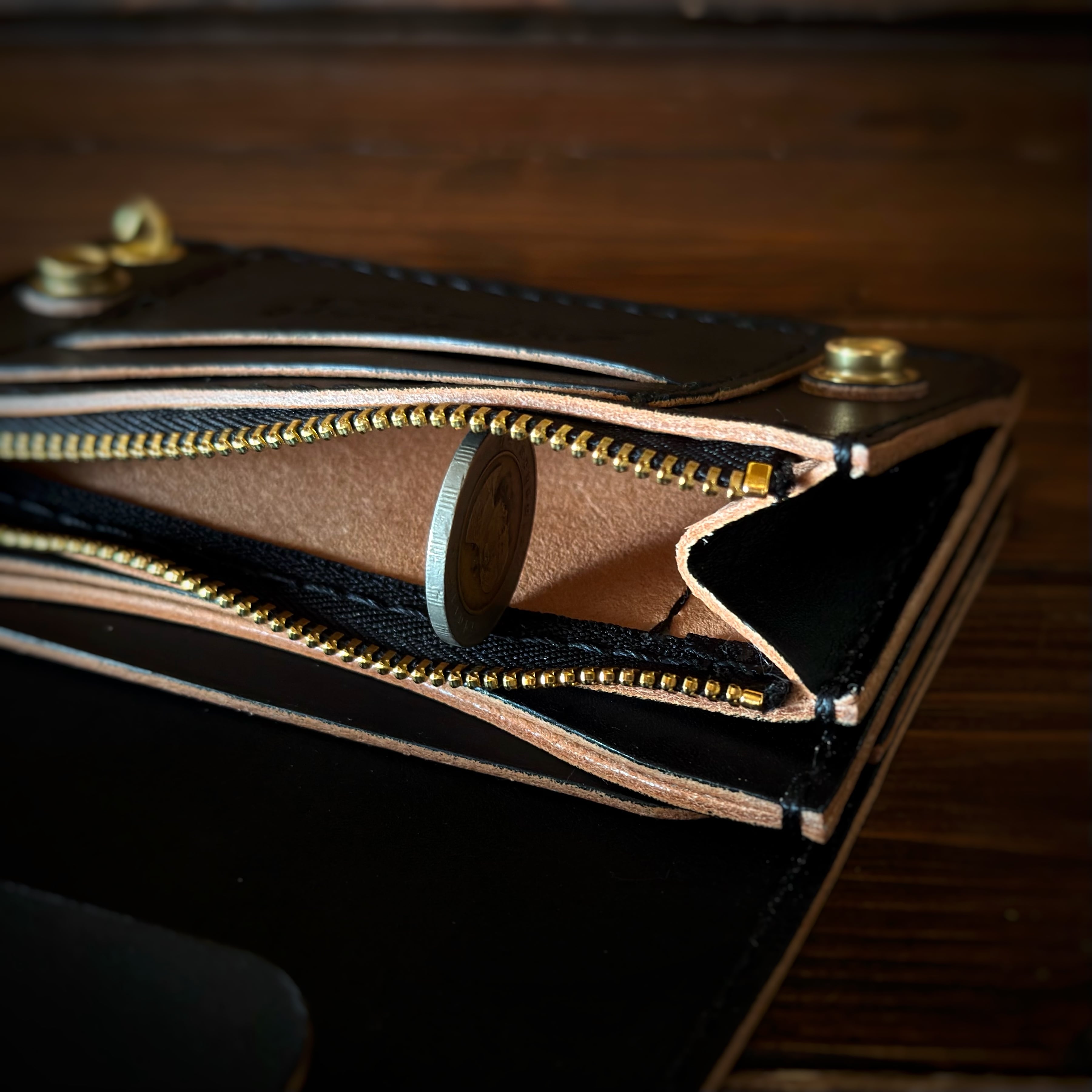 Trucker Wallet〝THE VERTICAL〟—MIDDLE】 | yc_leather.craft