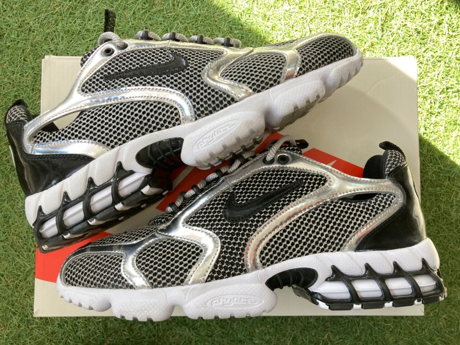 NIKE × STUSSY AIR ZOOM SPIRIDON CG 2 PURE PLATINUM CU1854-001 26.5  