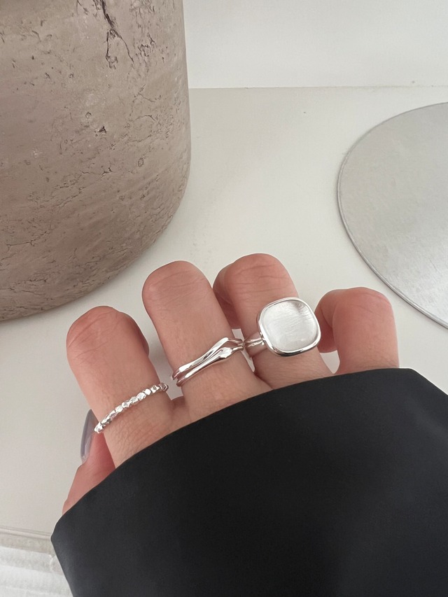 S925 Crystal square ring (R96)