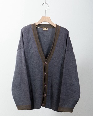 design acrylic × wool knitted cardigan