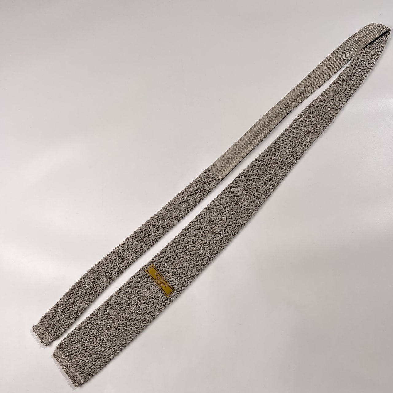 Paul Stuart ポールスチュアート ニット ネクタイ ニットタイ /ライトグレー系/アイビー トラッド