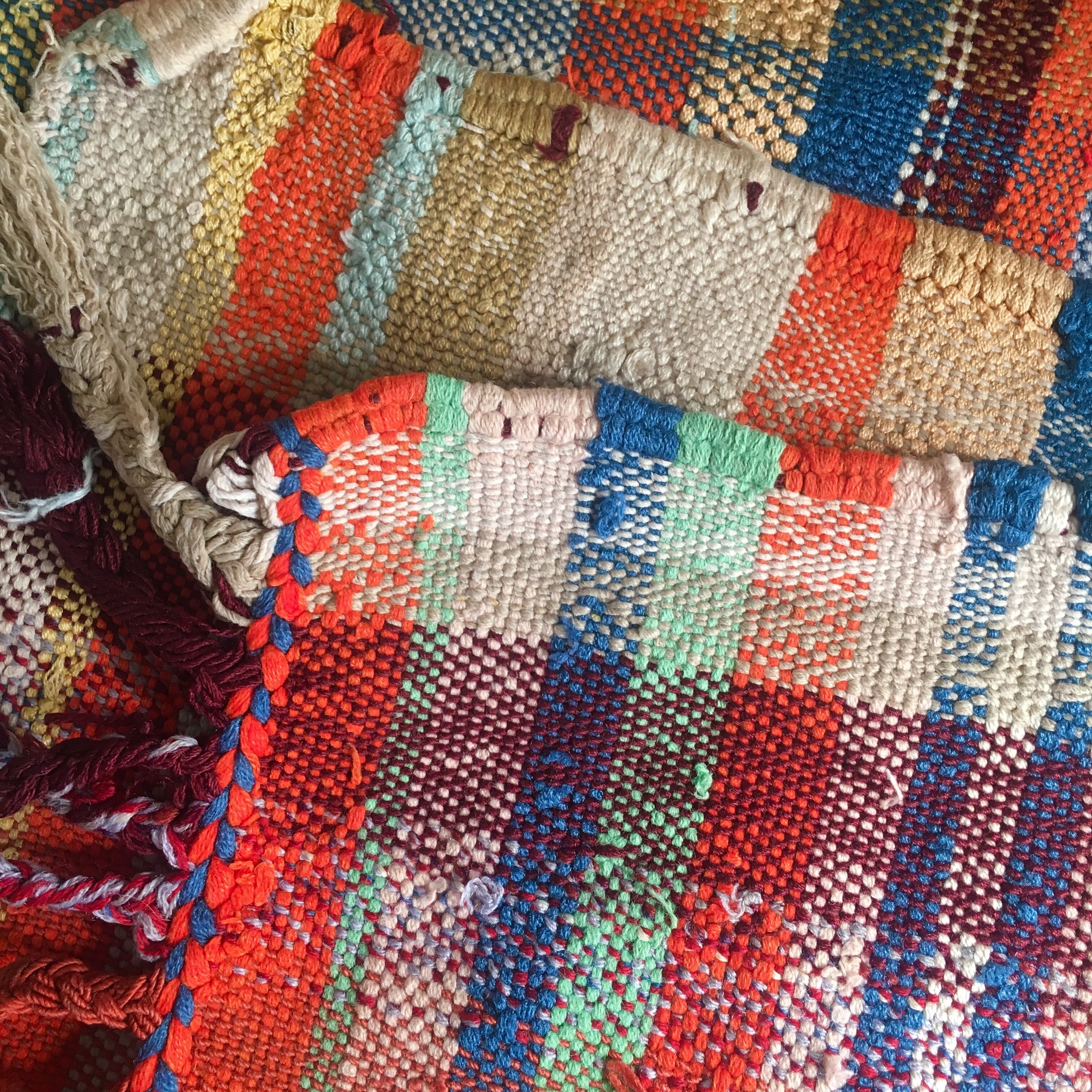 【現地買付・新品】モロッコ ハンベルラグ 手織り モロッコの古い手織りのファブリック | モロッコの暮らしと手しごと