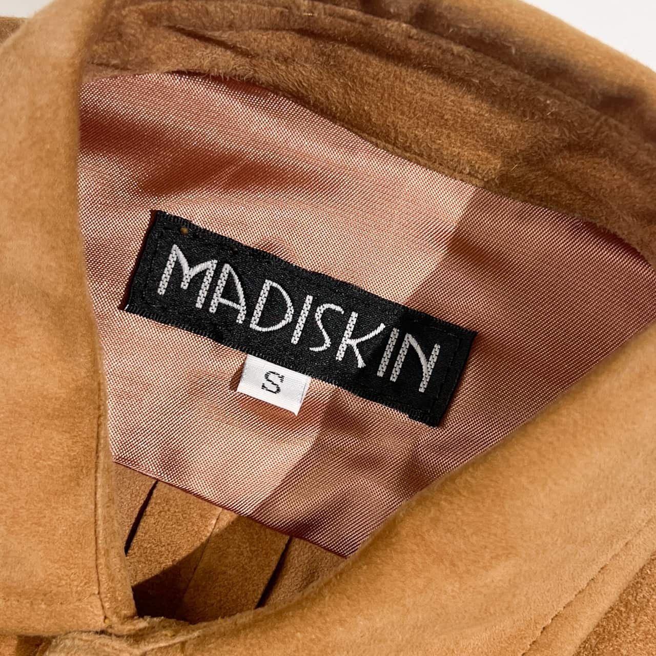 MADISKIN マディスキン レザー スエード 長袖 シャツ ジャケット S/ベージュ ブラウン系 メンズ