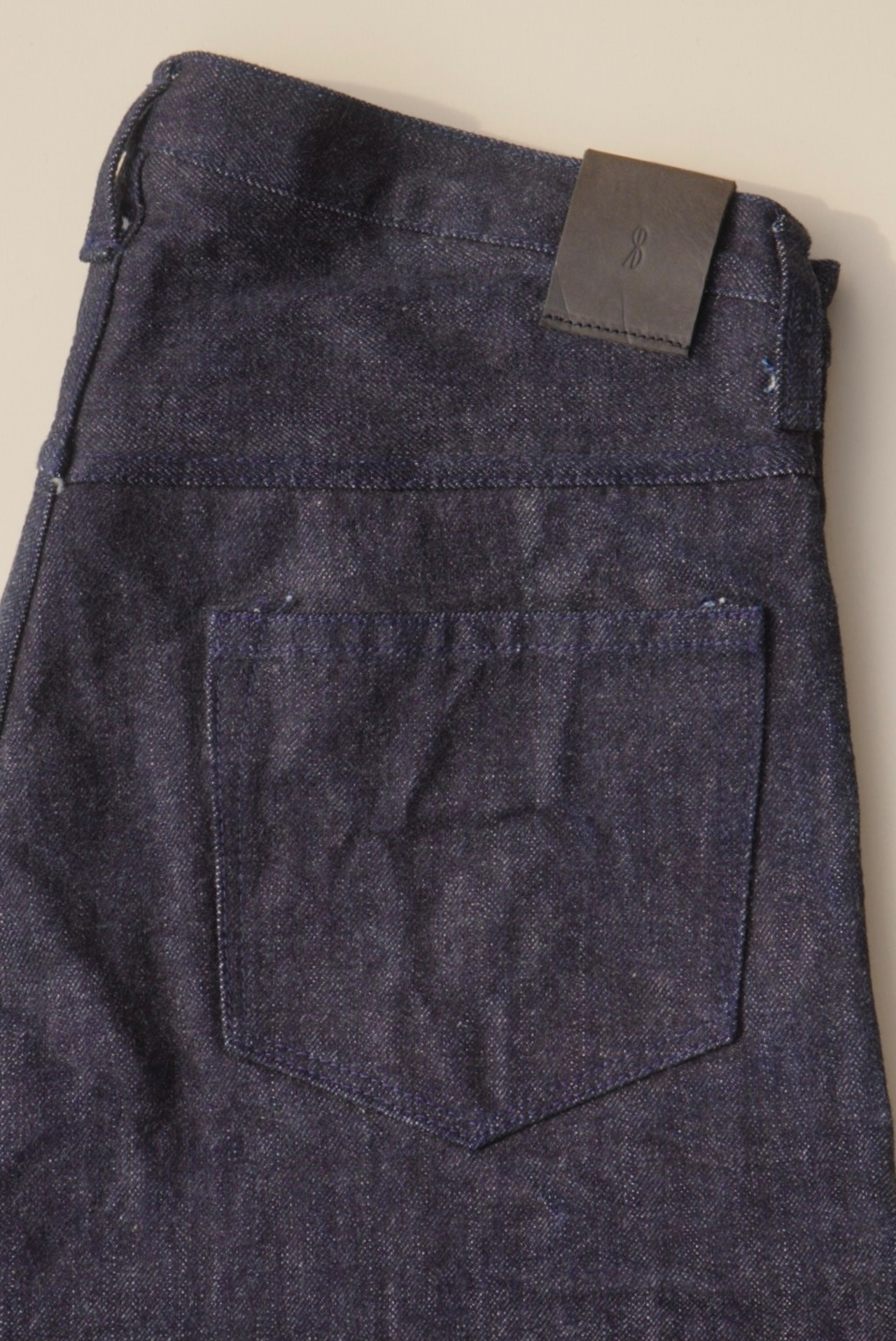 Raw denim pants