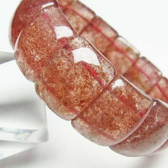 ストロベリークォーツ バングル 苺水晶 メンズ レディース [M便 1/10] 711-303