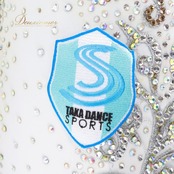 社交ダンス 衣装 タカダンス TAKADANCE スタンダードドレス スタンダード ドレス ワンピース フロート レース ホワイト系 フリル デモ 競技 ダンス パーティ 発表会 シルバー エレガント 高級ドレス フルフリル モダンドレス 発表会ドレス 女性用ドレス シンプル おしゃれ ダンス衣装