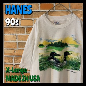 【HANES】 90s 1991 ビンテージ プリント Tシャツ USA製 XL