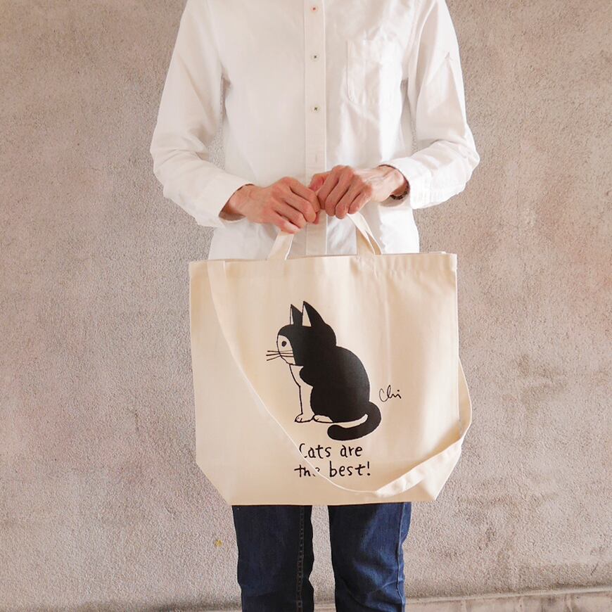 2wayトートバッグ Clinging Cat [せなかねこ] | necoya