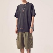 クルーネックプリントTシャツ A4165