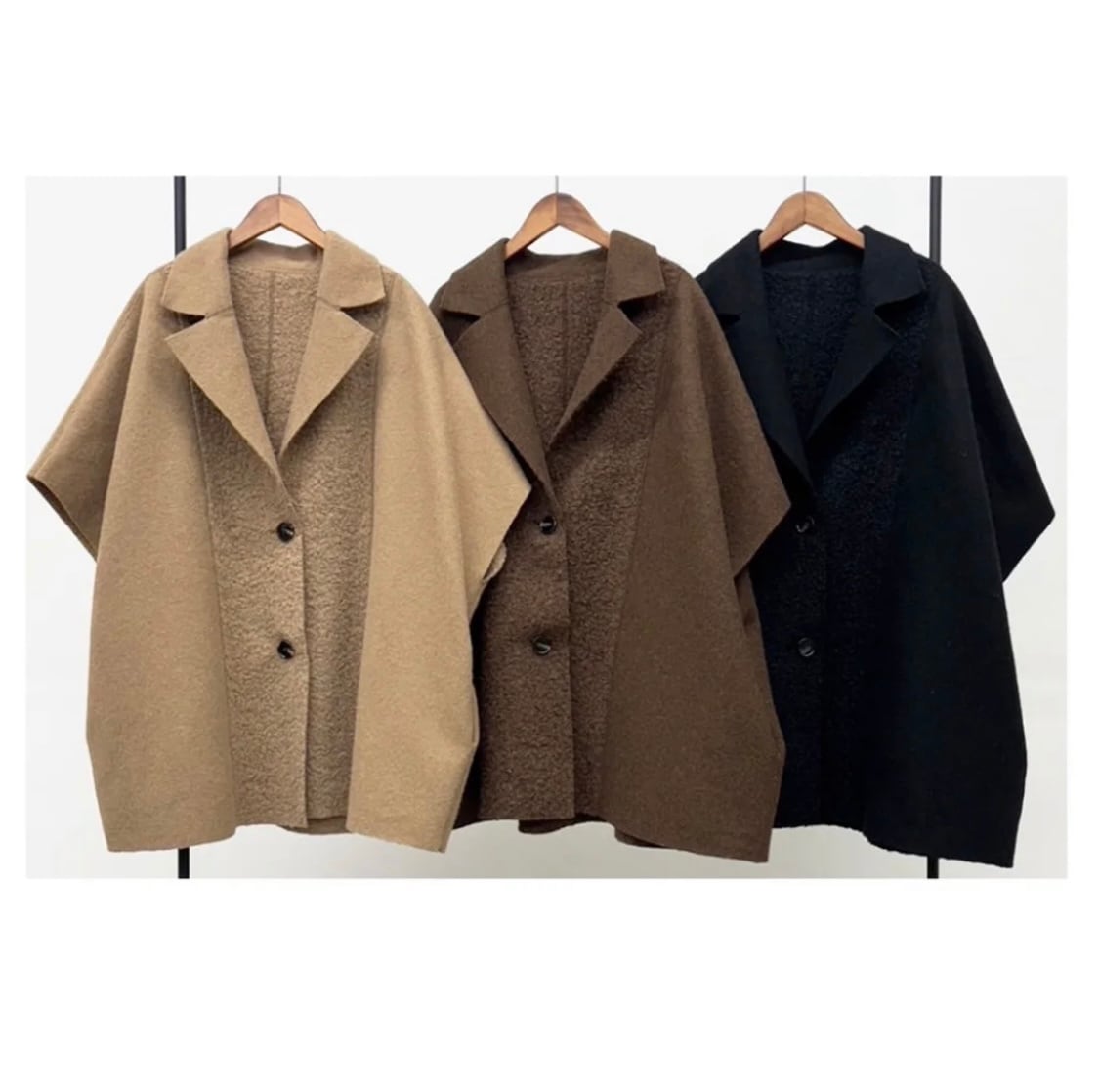 cen. ウールライクポンチョコート　新品未使用 予約販売》CYNICAL ボアスライバーニットポンチョ 552‐94054 10