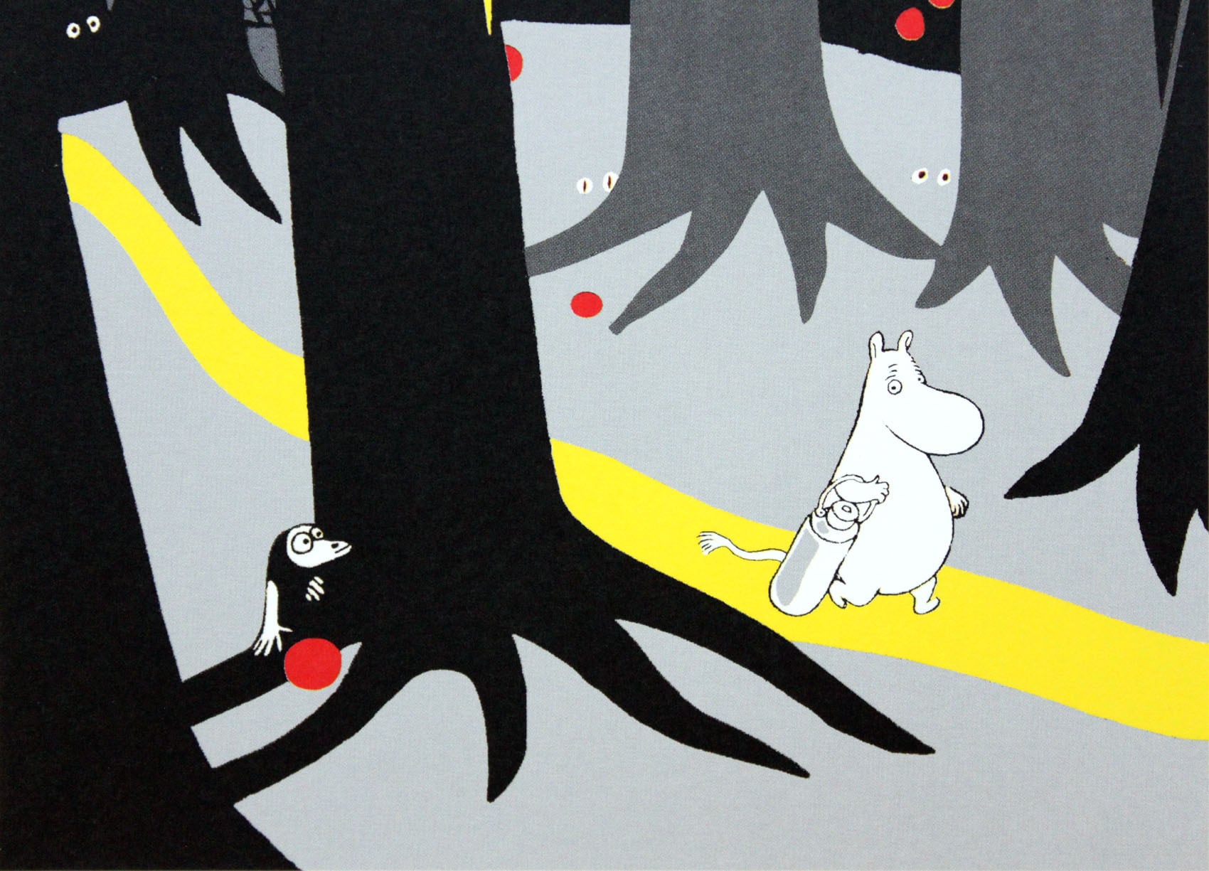 ムーミン 北欧 Putinki「森の小道」送料無料 フレーム選択可能 展示用フック付アートポスター 絵画 インテリア アート