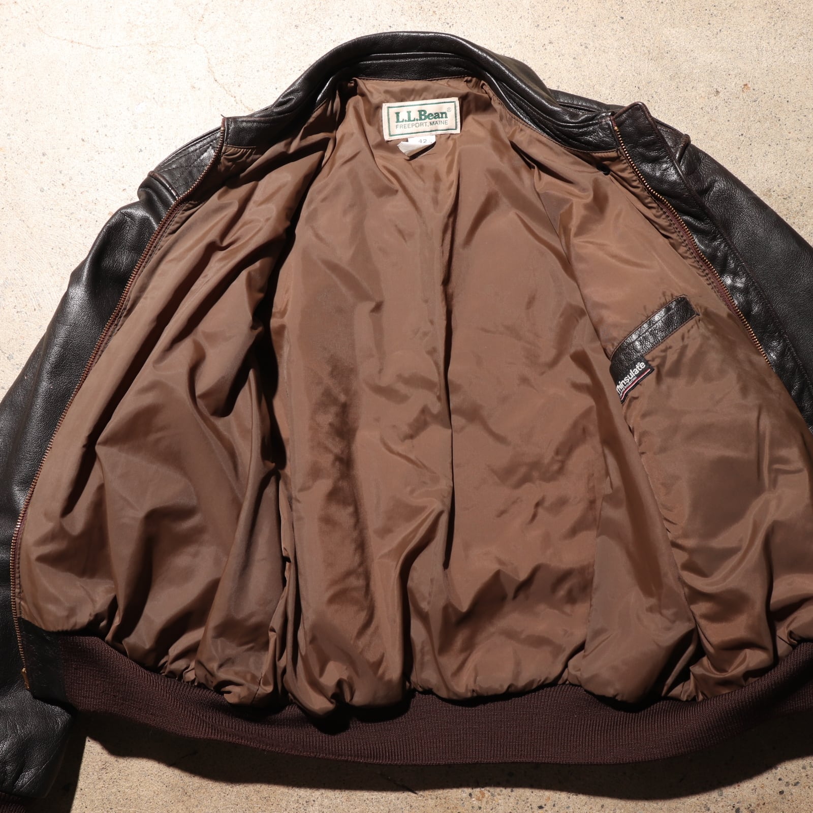 美品 M USA エルエルビーン A-2 レザージャケット L.L.Bean フライング 