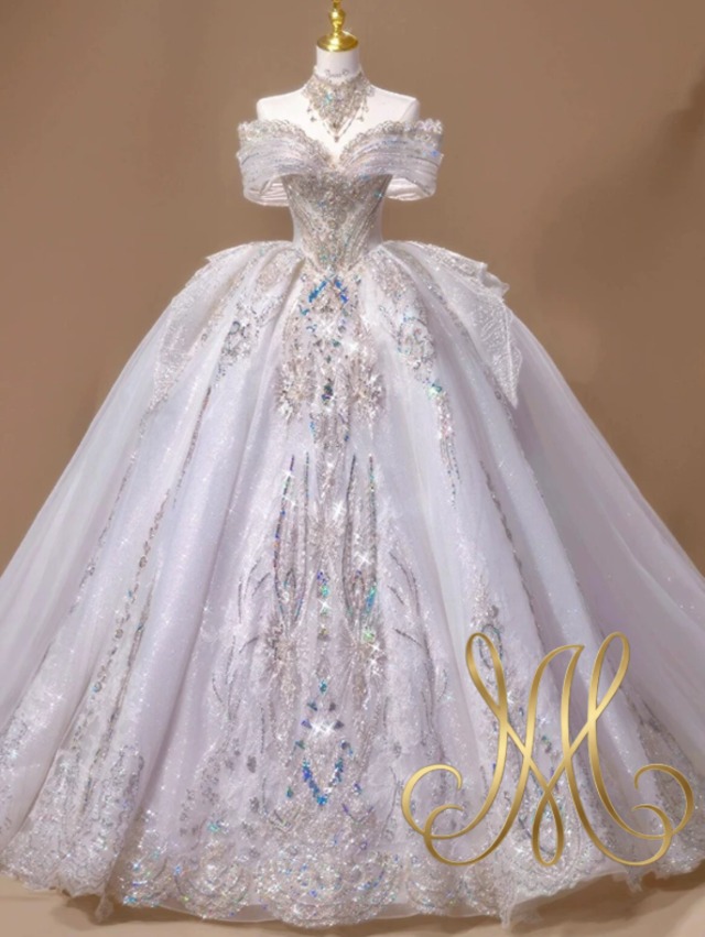 XS~3XL レディース ウェディングドレス パーティードレス ロングドレス マキシドレス プリンセスドレス お呼ばれ 結婚式 披露宴 二次会 2次会 前撮り 後撮り フォトウェディング 挙式 お色直し ブライダル ステージ衣装 演奏会 発表会 コンクール キャバドレス ホテルウェディング ラグジュアリー 豪華 高級感 エレガント 上品 ゴージャス キラキラ スパンコール ビジュー ラインストーン クリスタル ラメ グリッター 刺繍 レース チュール オーガンジー オフショルダー ビスチェ ビクトリア調