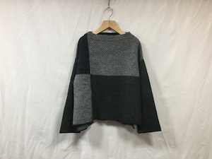 Women’s L’ANIT”color combination knit black/olive/gray”