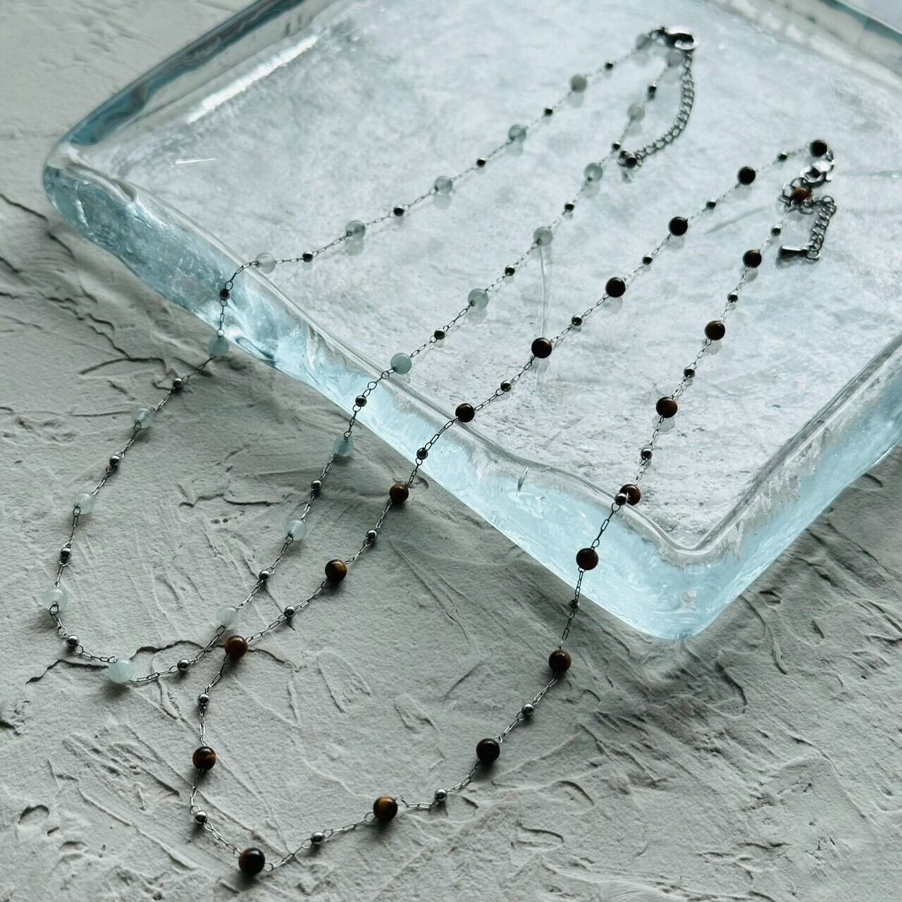 【SELECT】サージカルステンレス 天然石 ネックレス