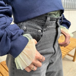 トラノイ TRANOI  チュールシアーブラウス　