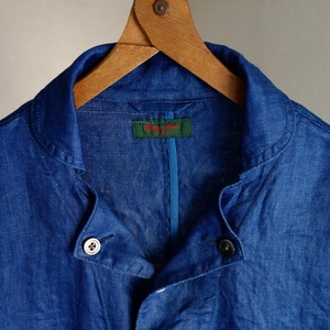 classic frenchwork indigolinen coat / blueindigo