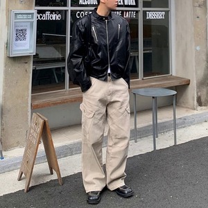 ダメージ加工ワークデニム　1298