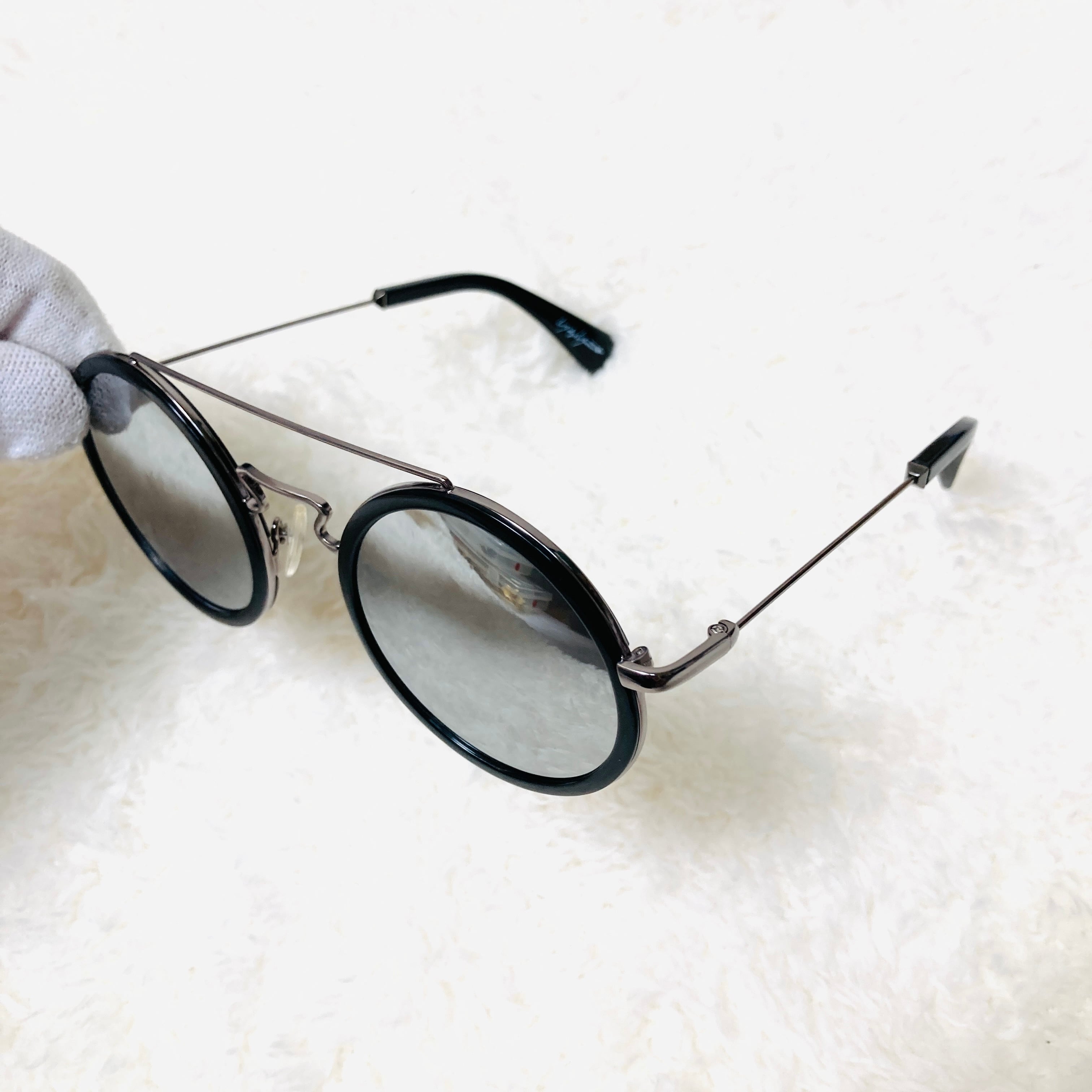Used】Yohji Yamamoto YY5010 ラウンド ダブルブリッジ サングラス