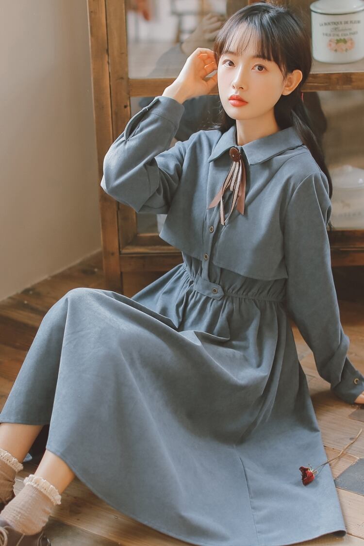 ラボ服⭐︎らぼ服 ワンピース 3着♡ ワンピース レディース 送料無料 3色 シャツワンピース ボウタイ