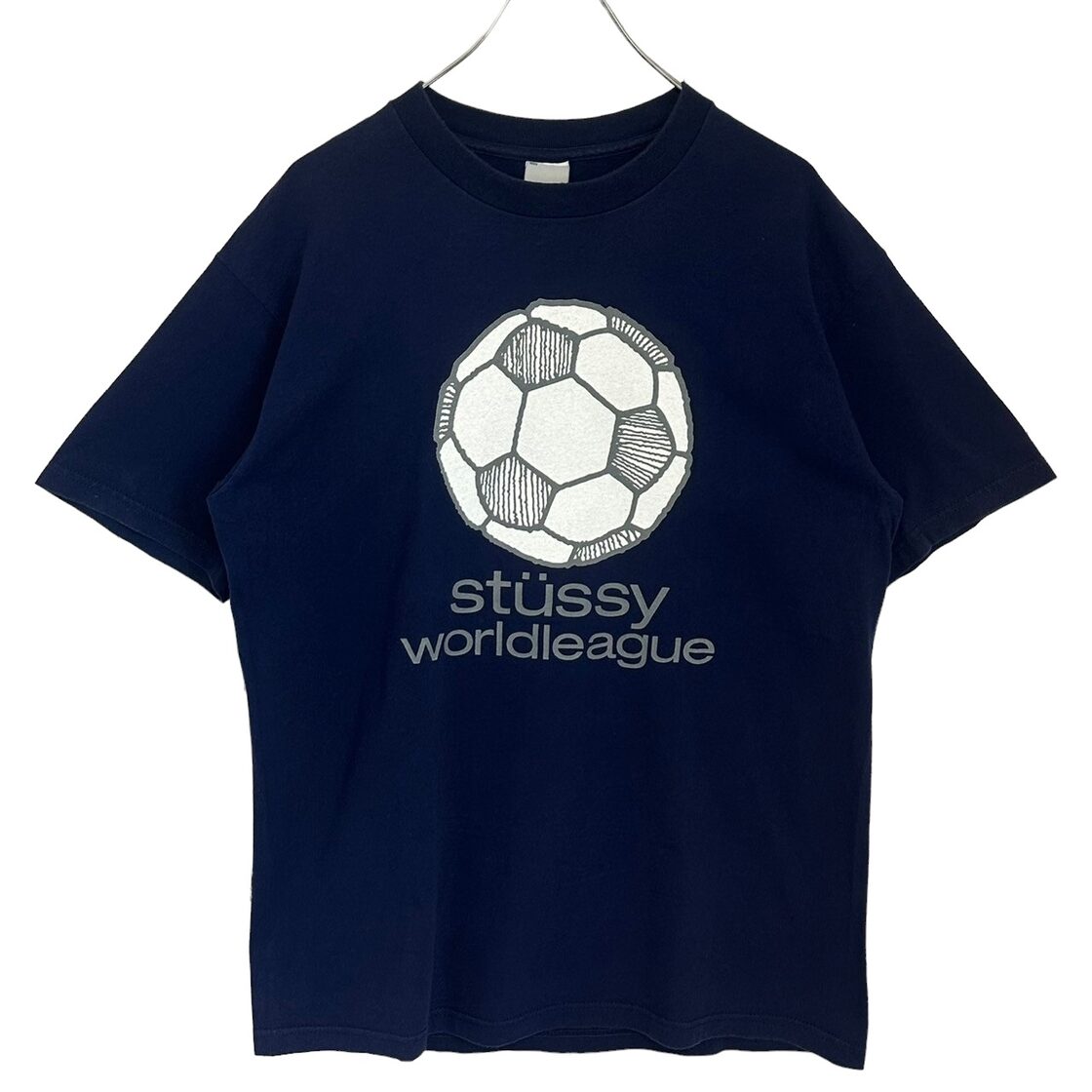 stussy ステューシー Tシャツ L プリントロゴ サッカーボール USA製 