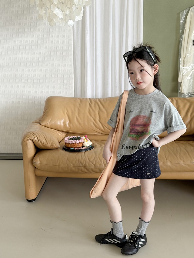【KID】レトロドット柄キュロットスカートパンツ - 13