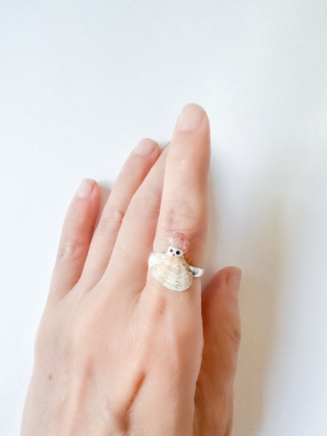 ちっちゃいアサリの指輪