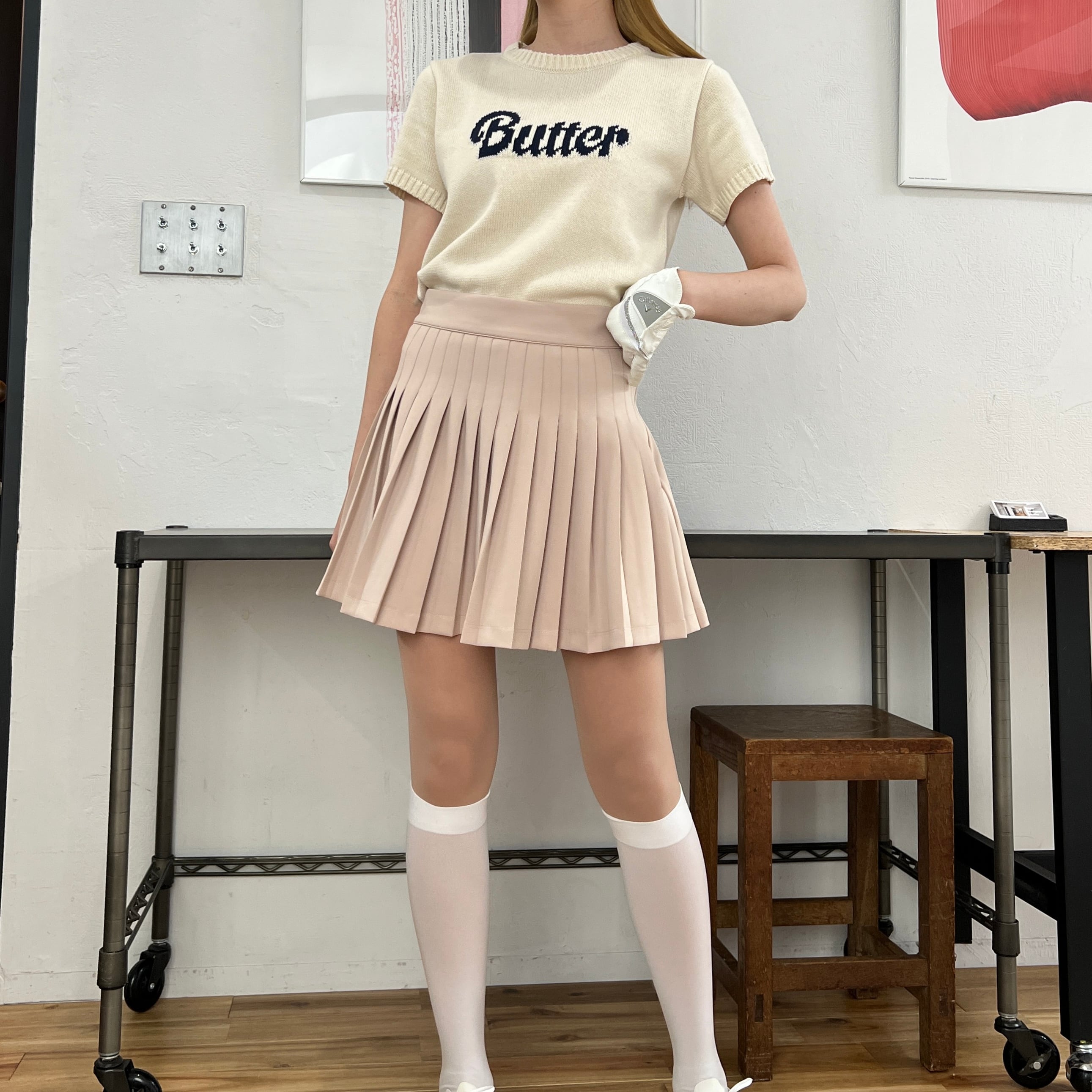 機能性プリーツスカート(2color) | R.E.M GOLF｜韓国ゴルフウェア通販