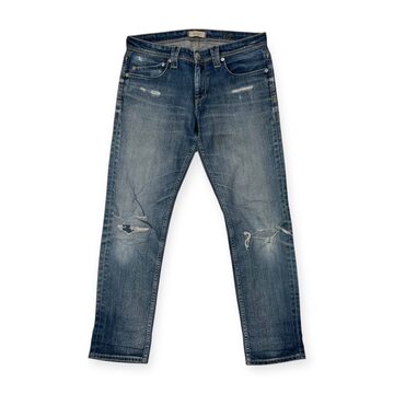midas double waist damage flare denim | PAY ID