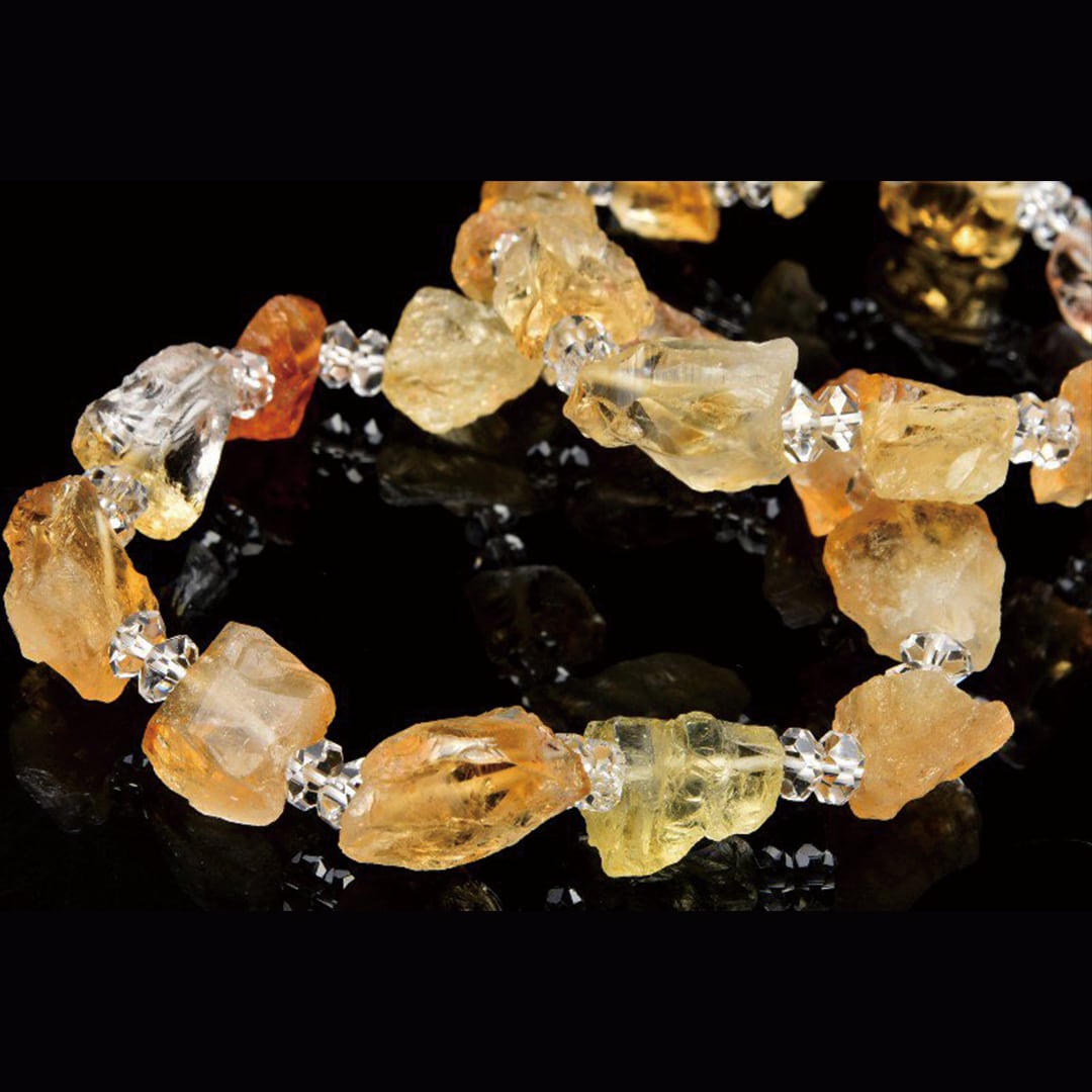 幸運の石・太陽エネルギー】天然石 ラフカット シトリン×水晶 幸運の石・太陽エネルギー】天然石 ラフカット シトリン×水晶