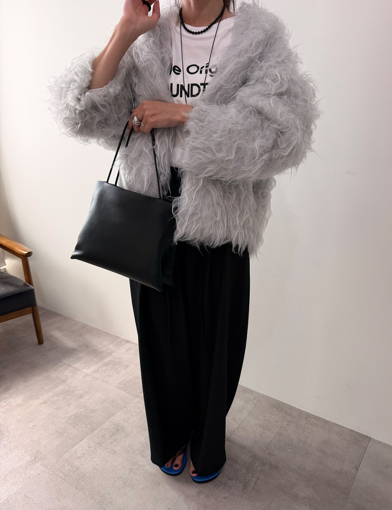 【新作5％OFF・3日間】Shaggy Volume Cardigan(Gray)_7colors