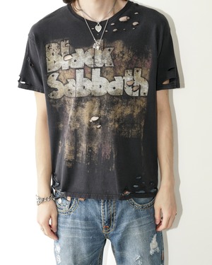 “BLACK SABBATH” 2000's broken fade T-shirt