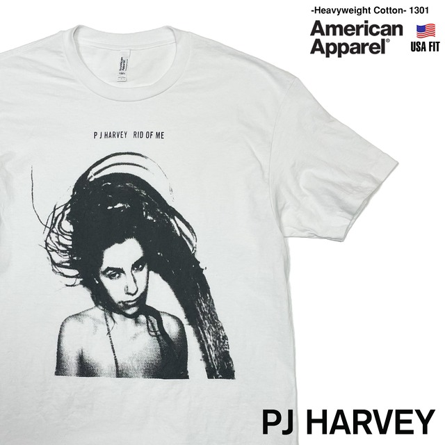 PJハーヴェイ PJ HARVEY 「RIF OF ME」 Tシャツ 【American Apparel 1301】 --- ポーリージーンハーヴェイ　Polly Jean Harvey　90年代　オルタナティブ　ロックTシャツ　バンドTシャツ 1301-pjh-ridofme