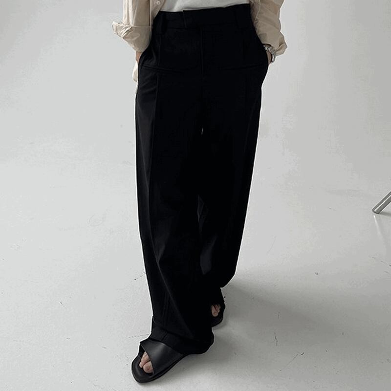 brand niche design wide pants（ブランドニッチデザインワイドパンツ）-b1244 | Loclear（ルクリア）