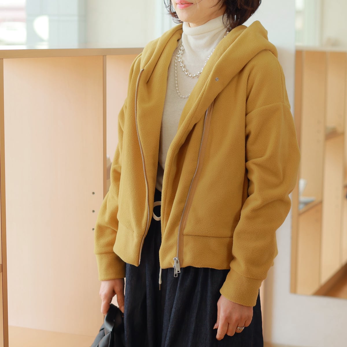 Boutique Ordinary (ブティーク オーディナリー) ウォッシュドフリース Wジップ フーディージャケット