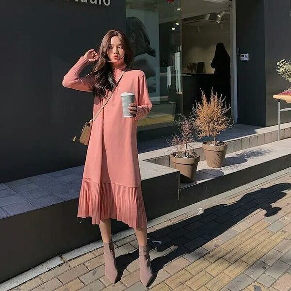 ロングワンピース レディース 切り替え チェック柄 ワンピース 秋 冬