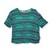 MISSONI ミッソーニ マルチ チェック風デザイン 半袖Tシャツ カットソー サイズ 46 /イタリー製/S-TK1332