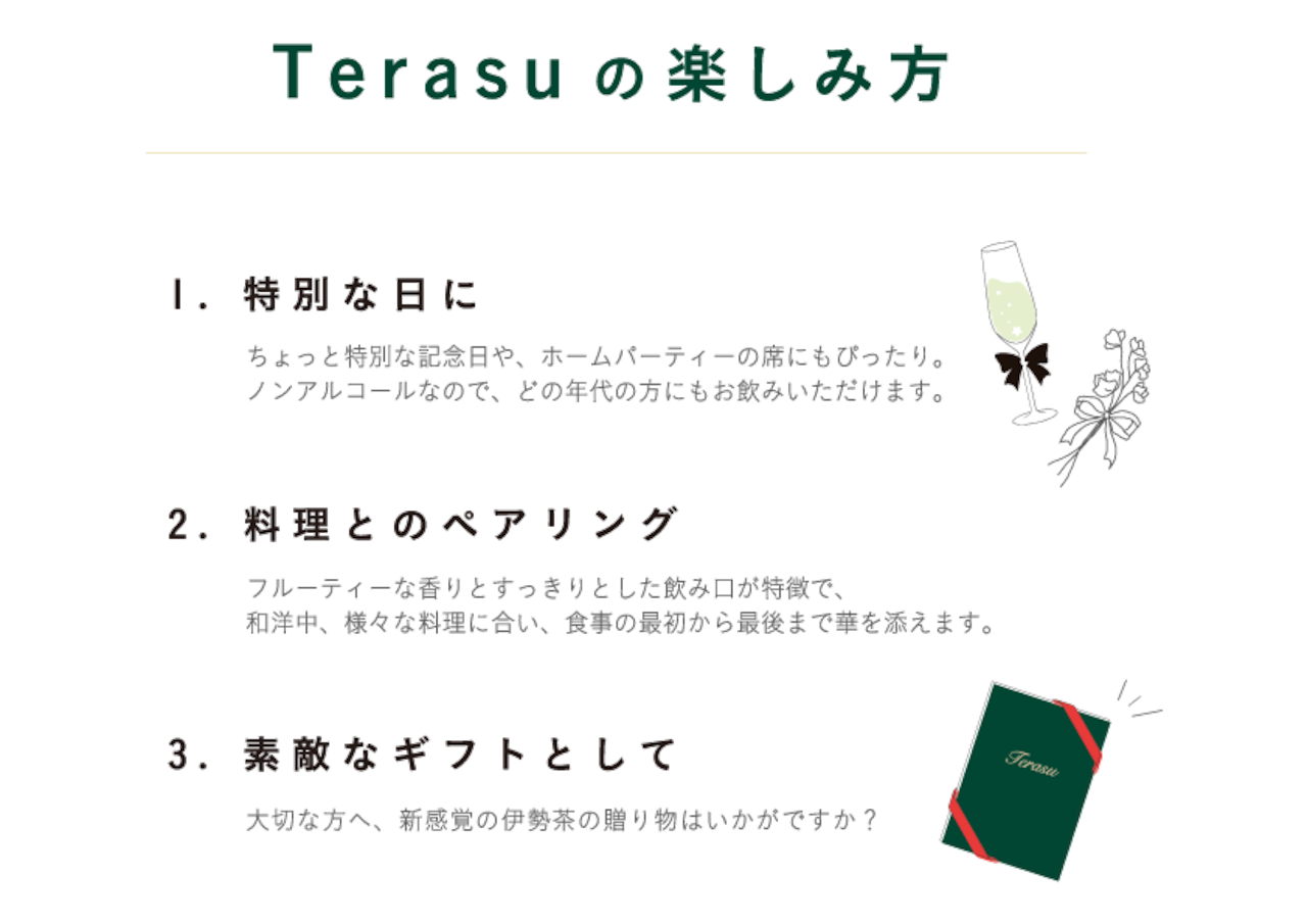 伊勢茶スパークリング - Terasu -　ギフト用3本×2～5箱