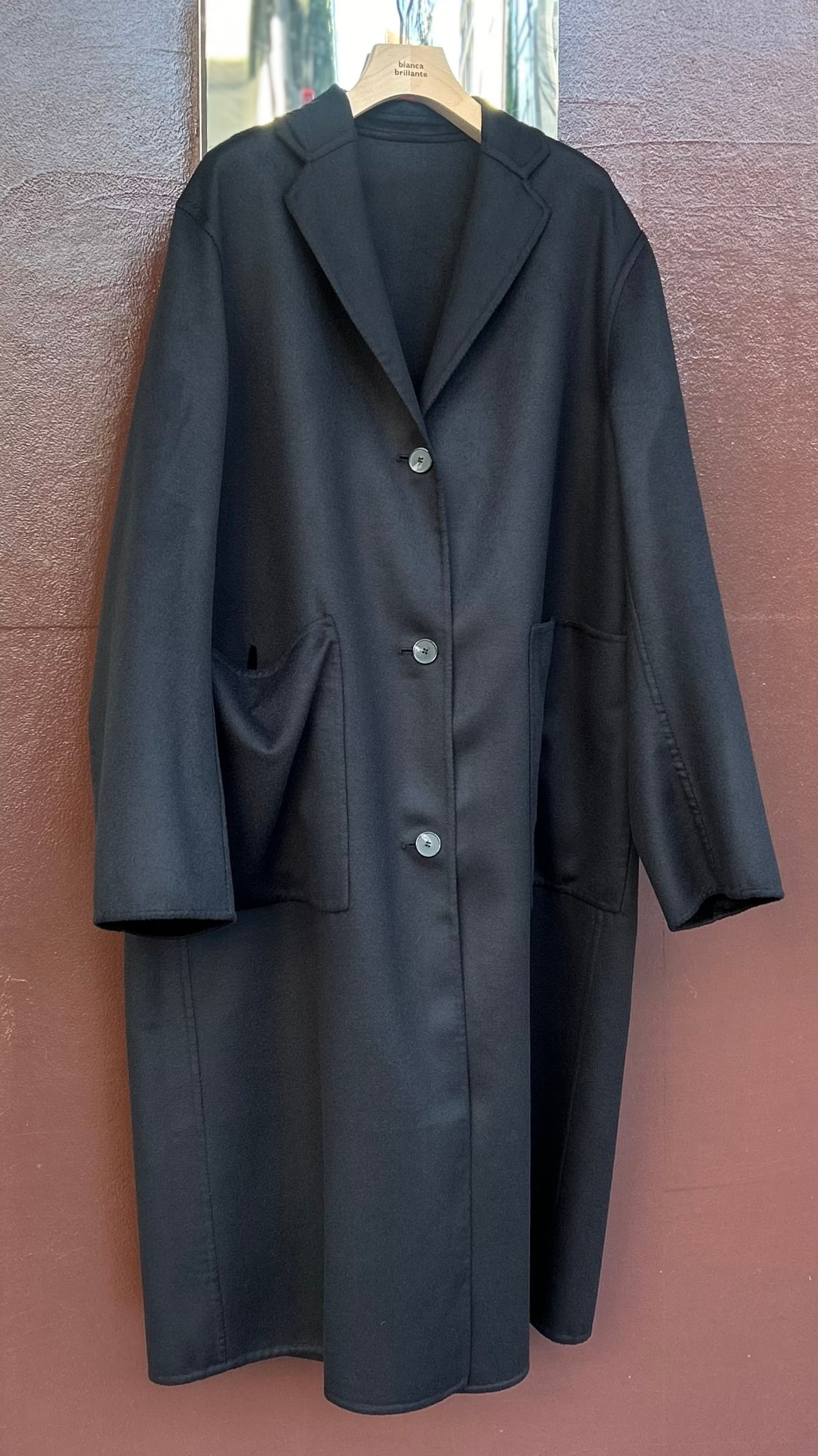 SOFIE D'HOORE -CITE- DF reversible coat lapel collar 3 front buttons. :BLACK/BLACK,