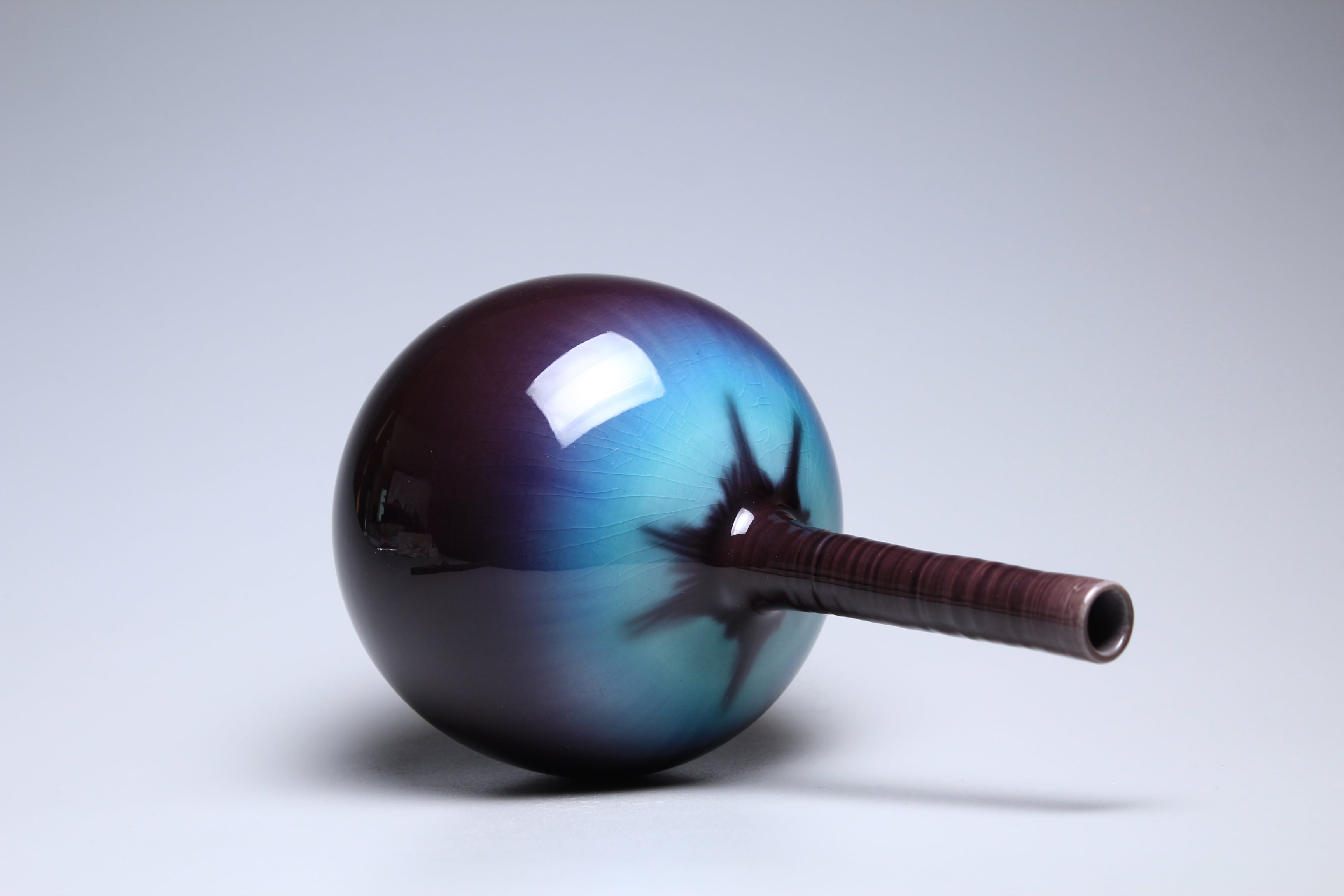 徳田正彦　彩釉花入　三代柳雨軒　徳田八十吉　人間国宝　共箱　茶道具【正一古美術】 徳田正彦 彩釉花入 三代柳雨軒 徳田八十吉 人間国宝 共箱 九谷焼 九谷