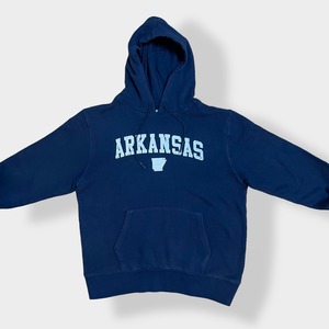 【STATE OF MINE】ARKANSAS アーカンソー州 アーチロゴ プリント パーカー スウェット フーディー hoodie L us古着