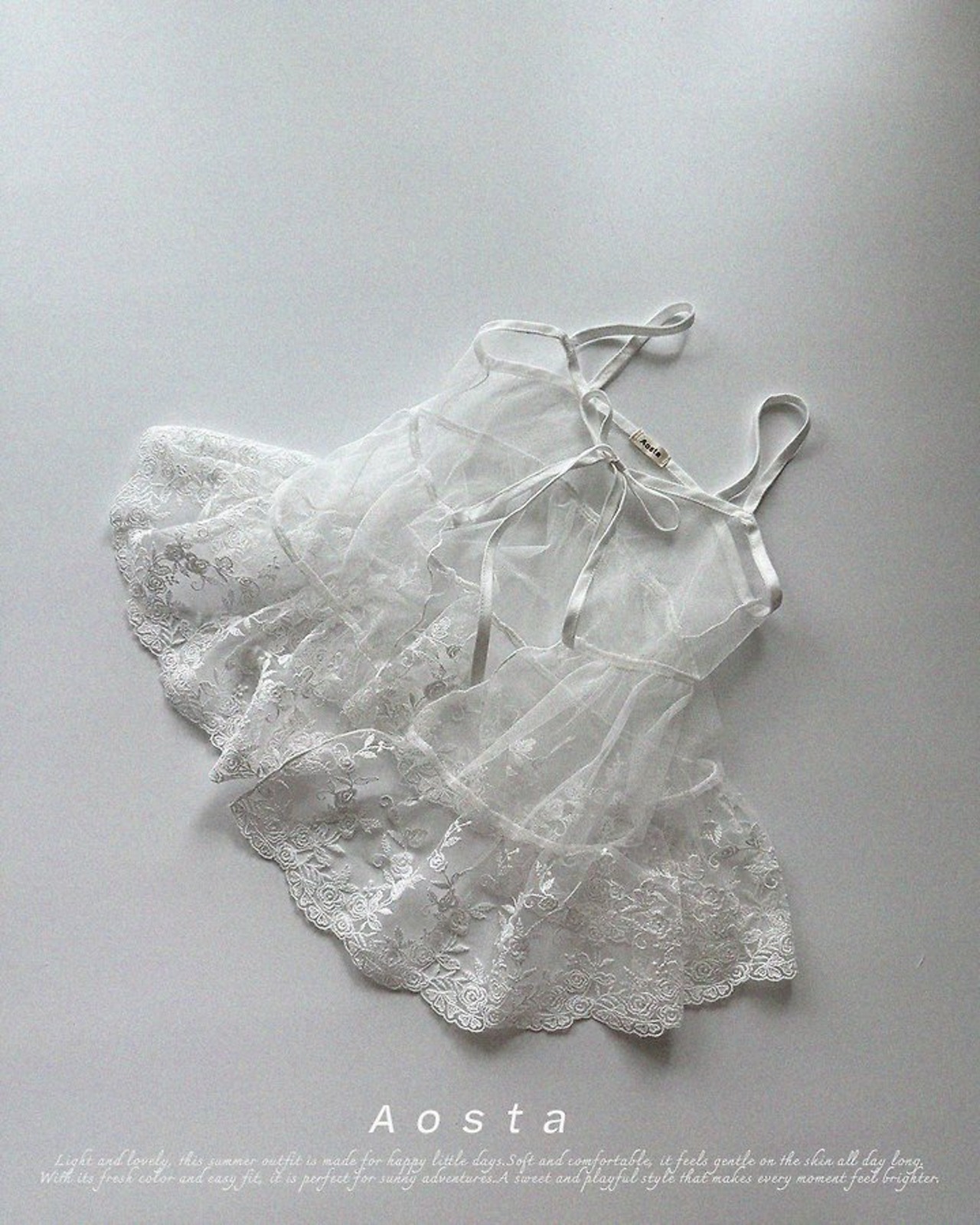 [Aosta] Lace-open Dress / [아오스타] 레이스오픈원피스