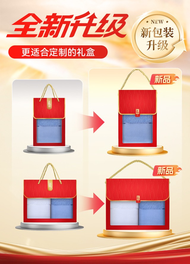ギフトボックス入り純綿タオル3点セット