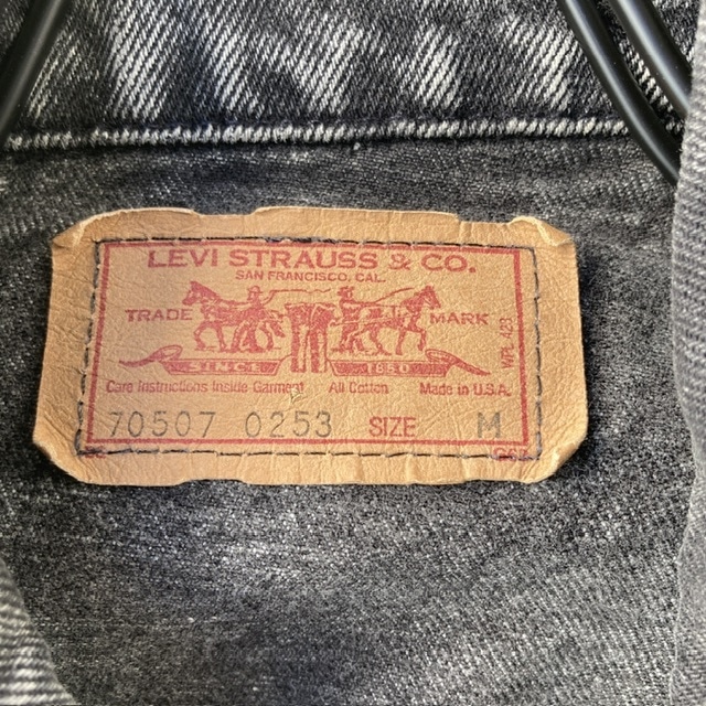 Levi’s 70507-0253 デニムジャケット ブラック USA製 M ① 画像4